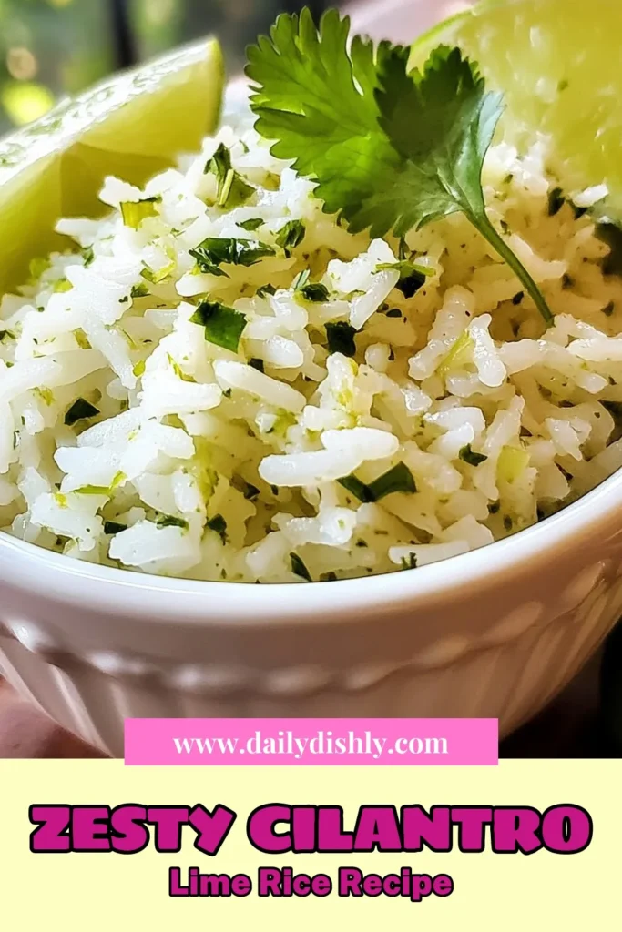 Discover this easy cilantro lime rice recipe that’s perfect as a zesty rice side dish! Made with fresh cilantro, lime zest, and a kick of jalapenos, this vegetarian rice recipe is bursting with flavor and ready in just 30 minutes. Perfect for your next meal, this lime rice with jalapenos will elevate any dish! Save this recipe for a deliciously easy addition to your dinner table. #CilantroLimeRice #VegetarianRiceRecipes #ZestyRice #EasyCilantroRice