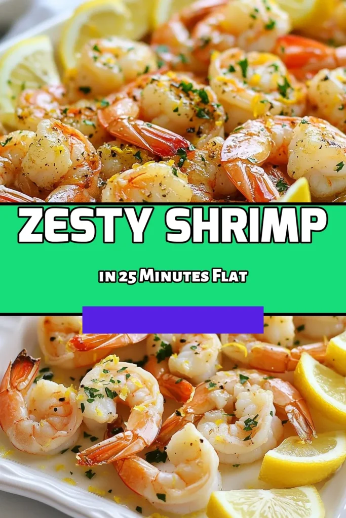 Elevate your dinner with this zesty Lemon Garlic Shrimp Recipe! Perfect for a quick shrimp dinner, these roasted shrimp with lemon deliver incredible flavor in just 25 minutes. Packed with healthy ingredients, this healthy shrimp recipe is a must-try for seafood lovers. Enjoy a delicious, effortless meal that’s sure to impress. Save this easy recipe for your next cooking night! #LemonGarlicShrimp #QuickDinner #HealthyRecipes #SeafoodLovers