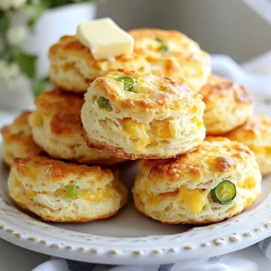 Creating Cheddar Jalapeño Drop Biscuits is easy when you have the right ingredients. Below is a complete list to get you started: - 2 cups all-purpose flour - 1 tablespoon baking powder - 1 teaspoon salt - 1/2 teaspoon garlic powder - 1/4 teaspoon black pepper - 1/2 cup cold unsalted butter, cubed - 1 cup shredded sharp cheddar cheese - 1-2 fresh jalapeños, finely chopped - 3/4 cup buttermilk - 1/4 cup green onions, sliced (optional) Each ingredient plays a key role. The all-purpose flour forms the base. Baking powder helps the biscuits rise. Salt adds flavor. Garlic powder and black pepper provide depth. Cold butter keeps the biscuits flaky. Sharp cheddar cheese delivers rich taste. Jalapeños add spice. Buttermilk gives moisture and tang. Green onions can enhance flavor but are not necessary. Gather everything before you start. This will make the process smooth and fun. Remember, fresh jalapeños can make your biscuits spicy. Adjust the amount based on your heat preference. Enjoy the journey of making these tasty treats! {{ingredient_image_1}} First, preheat your oven to 425°F (220°C). This hot oven helps the biscuits rise well. While it heats, line a baking sheet with parchment paper. This step makes cleanup easy and prevents sticking. In a large bowl, combine 2 cups of all-purpose flour, 1 tablespoon of baking powder, 1 teaspoon of salt, 1/2 teaspoon of garlic powder, and 1/4 teaspoon of black pepper. Whisk these dry ingredients together. This mix gives your biscuits great flavor and helps them rise. Next, add 1/2 cup of cold, cubed unsalted butter to the dry mix. Use your fingers or a pastry cutter to blend it in. Keep working until the mix looks like coarse crumbs. This step makes your biscuits flaky and tender. Now, stir in 1 cup of shredded sharp cheddar cheese and 1-2 finely chopped fresh jalapeños. Adjust the jalapeño amount based on how spicy you want your biscuits. Mix until the cheese and jalapeños are evenly spread throughout. Pour in 3/4 cup of buttermilk. If you'd like, add 1/4 cup of sliced green onions for extra flavor. Gently mix until just combined. Be careful not to overmix; the dough should feel slightly sticky. Use a spoon or an ice cream scoop to drop heaping tablespoons of dough onto your prepared baking sheet. Leave about 2 inches between each biscuit. Bake them in the oven for 12-15 minutes. They should turn golden brown on top and be cooked through. Let them cool for a few minutes before serving warm. Enjoy! To get the best texture, use cold butter. It helps keep the biscuits flaky. When mixing, use your fingers or a pastry cutter. This method prevents the butter from melting too soon. The dough should feel slightly sticky but not wet. Avoid overmixing; this keeps your biscuits light and airy. Adjust the spiciness by changing the amount of jalapeños. If you like it mild, use one jalapeño. For more heat, add two. Remember to remove the seeds and ribs for less heat. You can also try pickled jalapeños for a different flavor. Store leftover biscuits in an airtight container. They stay fresh for about two days at room temperature. For longer storage, freeze them. Wrap each biscuit tightly in plastic wrap. Place them in a freezer bag for easy access. To reheat, pop them in the oven at 350°F for about 10 minutes. Enjoy your biscuits warm! Pro Tips Chill the Butter: Keep the butter very cold for flakier biscuits. You can even freeze it for a few minutes before using. Adjust the Spice: For milder biscuits, remove the seeds from the jalapeños. For extra heat, add more jalapeños or even a pinch of cayenne pepper. Mixing Technique: Be careful not to overmix the dough. Gentle folding helps maintain the light and fluffy texture of the biscuits. Storage Tips: Store leftover biscuits in an airtight container. Reheat them in the oven to bring back their original texture. {{image_2}} You can switch up the cheese in these biscuits. Try using pepper jack for a bolder kick. Mozzarella gives a milder taste and a gooey texture. You can also use a blend of cheeses. Just make sure to shred them for even melting. Adding herbs and spices can change the flavor. Try mixing in chopped fresh cilantro or parsley. A pinch of cumin adds warmth. For a touch of sweetness, add a dash of smoked paprika. These flavors can enhance the jalapeño heat and cheese richness. To make these biscuits gluten-free, use a gluten-free flour mix. Look for one that has a good binding agent, like xanthan gum. You may need to adjust the amount of buttermilk. Start with less and add more as needed. This keeps the dough from being too wet. To store unbaked biscuits, place them on a baking sheet. Cover the sheet with plastic wrap. You can keep them in the fridge for up to 1 hour. For longer storage, freeze them for up to 3 months. Just make sure they are not touching each other on the sheet. Once frozen, move them to a freezer bag. Label the bag with the date so you can keep track. For baked biscuits, let them cool completely. Once cooled, place them in an airtight container. You can store them at room temperature for 2 to 3 days. If you want to keep them longer, freeze them. Wrap each biscuit in plastic wrap and place them in a freezer bag. They can last for up to 3 months in the freezer without losing taste or texture. To reheat leftover biscuits, preheat your oven to 350°F (175°C). Place the biscuits on a baking sheet. Heat them for about 10 minutes, or until warm. You can also use a microwave, but they may not be as crispy. If using the microwave, place a damp paper towel over the biscuits. Heat in 15-second increments until warm. Enjoy your biscuits fresh and tasty again! Yes, you can make these biscuits ahead of time. Prepare the dough and drop it onto the baking sheet. Then, cover the sheet with plastic wrap. You can store it in the fridge for up to 24 hours. When you are ready to bake, just pop them in the oven. This saves time and gets you fresh biscuits fast. To freeze the biscuits, you should first bake them. Let the biscuits cool completely. Once cool, place them in a single layer on a baking sheet. Freeze for about an hour. After that, transfer them to a freezer bag. This way, they will not stick together. You can freeze them for up to three months. When you want to enjoy them, just reheat in the oven. These biscuits pair well with many dishes. You can serve them with soups, stews, or chili. They also go great with salad. For a fun twist, try them with honey or butter. You can even use them as a base for a breakfast sandwich. Enjoying these biscuits is easy since they add flavor to any meal. You've learned how to make delicious cheddar jalapeño drop biscuits. We covered essential ingredients, straightforward steps, and useful tips. Remember, you can tweak the spice level, change cheeses, or even go gluten-free. Keep leftovers fresh and enjoy them later. With this guide, you'll impress everyone with your baking skills. Now, it's time to gather your ingredients and whip up a batch! Enjoy the warm, cheesy goodness!