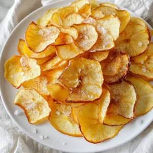 To make tasty air fryer apple chips, you need just a few simple ingredients: - 2 large apples (any variety you prefer) - 1 teaspoon cinnamon - 1 tablespoon sugar (optional) - A pinch of salt - 1 teaspoon lemon juice These ingredients work together to create crispy, sweet snacks that are fun to eat. If you don't have all the ingredients, don't worry! Here are some easy swaps: - Apples: You can use any type of apple. Fuji, Granny Smith, or Honeycrisp all work well. - Cinnamon: If you want a different flavor, try nutmeg or pumpkin spice. - Sugar: You can skip the sugar if you want a tart snack. Or, use honey or maple syrup for sweetness. - Lemon Juice: Lime juice can also add a nice tang. Feel free to mix and match based on what you have at home. Some apples are better for making chips than others. Here are my top picks: - Fuji: Sweet and crunchy, great for chips. - Granny Smith: Tart and firm, perfect for a tangy bite. - Honeycrisp: Juicy and sweet with a nice crunch. - Pink Lady: Balanced sweetness and tartness, excellent for flavor. Choosing the right apple makes a big difference in taste and texture. Enjoy experimenting with different types! {{ingredient_image_1}} First, wash and dry your apples. I like using two large apples for this recipe. You can choose any variety you love. Next, you need to core the apples. After that, slice them thinly. Aim for about 1/8 inch thick. A mandoline works great, but a sharp knife is fine too. Once sliced, put the apple pieces in a bowl. Add one teaspoon of lemon juice. This helps keep the apples fresh and bright. Now sprinkle in one teaspoon of cinnamon. If you want extra sweetness, add one tablespoon of sugar. Finally, toss in a pinch of salt. Mix everything well so the apples are nicely coated. Now it’s time to air fry! Preheat your air fryer to 160°F (70°C) for about five minutes. This step is important for even cooking. After preheating, arrange the apple slices in the air fryer basket. Make sure they lie flat. They should not overlap at all. You may need to do this in batches if your air fryer is small. Set the timer for 10 to 15 minutes. Check the apple chips halfway through and flip them over. They should turn golden and crisp. If your slices are thicker, you may need a few extra minutes. Keep an eye on them to prevent burning. Once the apple chips are done, carefully take them out of the air fryer. Place them on a wire rack. Let them cool for a few minutes. The chips will continue to crisp as they cool. Once they are completely cool, store them in an airtight container. This keeps them fresh and crunchy. Enjoy your tasty snack! To get the best crispiness, slice your apples thin. Aim for about 1/8 inch thick. Use a mandoline for even slices. This tool helps you get perfect cuts every time. Make sure to coat each slice with lemon juice. This helps keep the apples fresh and adds flavor. Toss the slices with cinnamon, sugar, and salt for extra taste. When you place the slices in the air fryer, avoid overlapping. This allows hot air to flow around each slice. Air fry at 160°F for 10-15 minutes. Check them halfway through and flip for even cooking. Let the chips cool on a wire rack. They will crisp up more as they cool. Feel free to experiment with flavors! You can add nutmeg or ginger for a warm twist. Try using vanilla or almond extract for a sweet touch. Want a savory snack? Sprinkle some paprika or chili powder on the apple slices. This adds a nice kick. You can also try other toppings. Drizzle melted dark chocolate after cooking for a treat. One common mistake is slicing apples too thick. Thick slices won’t get crispy. Always aim for even, thin cuts. Another mistake is overcrowding the air fryer basket. This can lead to soggy chips. Fry in batches if needed. Don’t skip the cooling step. If you store them right away, they may lose their crispiness. Let them cool completely before sealing them in a container. Pro Tips Choose the Right Apples: For the best flavor and texture, use a mix of sweet and tart apples like Honeycrisp or Granny Smith. Slice Evenly: Using a mandoline ensures that the apple slices are uniform in thickness, which helps them cook evenly. Experiment with Spices: Feel free to add nutmeg or ginger for an extra layer of flavor if you love a spiced twist. Cooling is Key: Letting the chips cool on a wire rack helps them crisp up even more, preventing sogginess. {{image_2}} You can change the taste of your apple chips easily. Try adding different spices. For a sweet touch, use nutmeg or ginger. For a savory kick, sprinkle some chili powder. You can also mix spices. A blend of cinnamon and cardamom gives a warm flavor. Experiment and find what you like best. Apple chips are just the start! Many fruits work well in the air fryer. Pears make a great choice; they add a juicy crunch. Bananas are fun, too, and turn crispy quickly. You can even try strawberries or kiwi. Just remember to adjust the cooking time as needed. If you want to cut back on sugar, there are great options. Try using honey or maple syrup. These natural sweeteners add flavor without too much sugar. You can also skip sweeteners altogether. The fruit itself is tasty and sweet enough! Adding a bit of lemon juice brightens the flavor too. To keep your apple chips fresh and crispy, store them in an airtight container. This will help keep out moisture. Use a glass jar or a plastic container with a tight lid. Place a paper towel in the bottom to absorb any extra moisture. When stored properly, apple chips can last up to two weeks. Keep them in a cool, dry place, away from direct sunlight. If you see any signs of moisture or softness, it’s time to toss them. If your apple chips lose their crunch, don't worry! You can easily bring them back to life. Preheat your air fryer to 160°F (70°C). Place the stale chips in the basket in a single layer. Air fry for about 2-3 minutes. Check them often to avoid burning. Once they’re crisp again, enjoy! Yes, you can make apple chips without sugar. Just skip the sugar and use lemon juice, cinnamon, and salt. The apples still taste great. The natural sweetness of apples shines through. You can enjoy a healthy snack without added sugar. You can tell apple chips are done when they look golden and feel crisp. Check them after 10 minutes. Flip them halfway for even cooking. If they feel soft, they need more time. Thin slices will cook faster than thick ones. Always watch them closely to avoid burning. You can use many fun seasonings for apple chips. Try nutmeg for warmth. Mix in ginger for a spicy kick. A touch of vanilla can add sweetness. You can even use chili powder if you like heat. Experiment with your favorite flavors to find your perfect mix. You’ve learned how to make tasty air fryer apple chips. We covered the best ingredients and how to prep apples. I shared tips for maximum crispiness and options for flavor. You can even use other fruits and healthy alternatives. Remember to store your chips well for longer freshness. Enjoy your homemade snack! Now, let your creativity shine with different flavors!