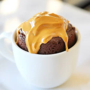 For the Chocolate Peanut Butter Mug Cake, you will need: - 4 tablespoons all-purpose flour - 2 tablespoons unsweetened cocoa powder - 3 tablespoons granulated sugar - 1/8 teaspoon baking powder - 1/8 teaspoon salt - 3 tablespoons milk (any type) - 2 tablespoons peanut butter - 1 tablespoon vegetable oil - 1/4 teaspoon vanilla extract - Optional: chocolate chips for extra indulgence You can easily swap some ingredients. Use almond flour or oat flour for a gluten-free cake. For sugar, try honey or maple syrup. You can use any milk, like almond or soy. If you don’t have peanut butter, try almond butter or cashew butter. Want to make it even better? Add chocolate chips for a rich treat. You can also mix in nuts for extra crunch. If you like a hint of spice, add a pinch of cinnamon. You can top it with whipped cream or ice cream for a fun twist! {{ingredient_image_1}} Start with your mug. Grab a microwave-safe mug and put it on the counter. Add 4 tablespoons of all-purpose flour. Next, add 2 tablespoons of unsweetened cocoa powder. Then, mix in 3 tablespoons of granulated sugar. Don’t forget 1/8 teaspoon of baking powder and 1/8 teaspoon of salt. Use a fork to mix it all well. Make sure there are no lumps. This step is key for a smooth cake. Now, we add the wet stuff. Pour in 3 tablespoons of milk. You can use any type of milk you like. Then, add 2 tablespoons of peanut butter. It adds a great flavor! Next, pour in 1 tablespoon of vegetable oil and 1/4 teaspoon of vanilla extract. Stir this mixture until it is smooth. Make sure the peanut butter is mixed in well. You can also fold in some chocolate chips if you want a richer taste. It’s time to cook it! Place the mug in your microwave. Set the timer for 1 minute. However, start checking at 45 seconds. Every microwave cooks a bit differently. You want the cake to look set but still gooey in the middle. Once it's done, let it cool for a couple of minutes. This will help avoid burns. Enjoy your warm, chocolatey treat! To get a great texture, mix the dry ingredients well. This step helps avoid lumps. When you add the wet ingredients, stir until smooth. The batter should look creamy and well combined. If you want a richer taste, adding chocolate chips works wonders. They melt and create pockets of chocolatey goodness. Microwave power can differ. Start with one minute, but check it at 45 seconds. The cake should rise and look set. If it seems too wet, give it a few more seconds. Be careful not to overcook; that makes it dry. Let it cool for a couple of minutes before diving in. Serving in the mug looks fun and inviting. Try adding a dollop of peanut butter on top. A scoop of vanilla ice cream also makes it special. You can also sprinkle some cocoa powder or chocolate chips on top for extra flair. Enjoying it warm is the best part! Pro Tips Use Room Temperature Ingredients: For a smoother batter, ensure your peanut butter and milk are at room temperature before mixing. Don’t Overcook: Microwaves can vary in power, so start checking at 45 seconds to prevent a dry mug cake. Add a Pinch of Cinnamon: For a warm flavor twist, include a pinch of cinnamon in the dry ingredients. Experiment with Toppings: Try drizzling melted chocolate or adding chopped nuts on top for added texture and flavor. {{image_2}} You can make a vegan version of this mug cake easily. Replace the milk with any plant-based milk, like almond or soy milk. Use a vegan butter or coconut oil instead of vegetable oil. For the egg, you can use a flax egg. Just mix one tablespoon of flaxseed meal with two and a half tablespoons of water. Let it sit for five minutes. This will help bind the ingredients together. To make this mug cake gluten-free, swap the all-purpose flour for a gluten-free flour blend. Look for blends that work well in baking. Also, check the baking powder to ensure it is gluten-free. This way, you can enjoy a delicious treat without worry. You can get creative with flavors. Add a pinch of cinnamon for warmth. Try mixing in some chopped nuts for crunch. You could even switch out the peanut butter for almond or sunflower seed butter. If you love chocolate, sprinkle in some chocolate chips. Each twist gives the mug cake a new taste. Store your leftover mug cake in the fridge. Use an airtight container to keep it fresh. It will last for about 2 days. If you leave it out, it may dry out quickly. To reheat, place the mug cake in the microwave. Heat it for 15 to 20 seconds. Check if it's warm enough. If not, heat for another few seconds. Avoid overheating, or it may become dry. You can freeze the mug cake if you want to save it longer. Wrap it tightly in plastic wrap. Then, place it in a freezer-safe bag. It can stay in the freezer for up to a month. When ready to eat, thaw it in the fridge overnight. Reheat it in the microwave before serving. To check if your mug cake is done, look for a few signs. The cake should rise and look set. It may have a shiny top but should not be liquid. Stick a toothpick in the center. If it comes out clean or with a few moist crumbs, your cake is ready. If it has wet batter on it, microwave it for a few more seconds. Remember, each microwave is different, so keep an eye on it. Yes, you can use other flours. For a gluten-free option, try almond flour or coconut flour. Just remember, these flours may change the cake's texture or flavor. Each type of flour absorbs liquid in a different way. You might need to adjust the milk amount to get the right consistency. Start with a small amount and add more if needed. If you need a substitute for peanut butter, try almond butter or sunflower seed butter. These options also give rich flavors. You can even use Nutella for a chocolate twist. Just note that if you're allergic to nuts, stick with sunflower seed butter. This will keep your treat nut-free and still tasty. You can prepare the dry mix in advance. Store it in a sealed container. When you want a quick treat, just add the wet ingredients and microwave. However, it's best to cook the cake fresh. Once baked, the mug cake tastes best right away. If you make it in advance, it may dry out or lose its fluffy texture. This blog post covered how to make a tasty mug cake. We explored key ingredients, easy instructions, and useful tips. You learned about variations for different diets and how to store leftovers. Making this cake is simple and fun. Whether you want a quick treat or a special dessert, this mug cake fits the bill. Take your time and enjoy the process. With the right tips, anyone can make the perfect mug cake. Happy baking!