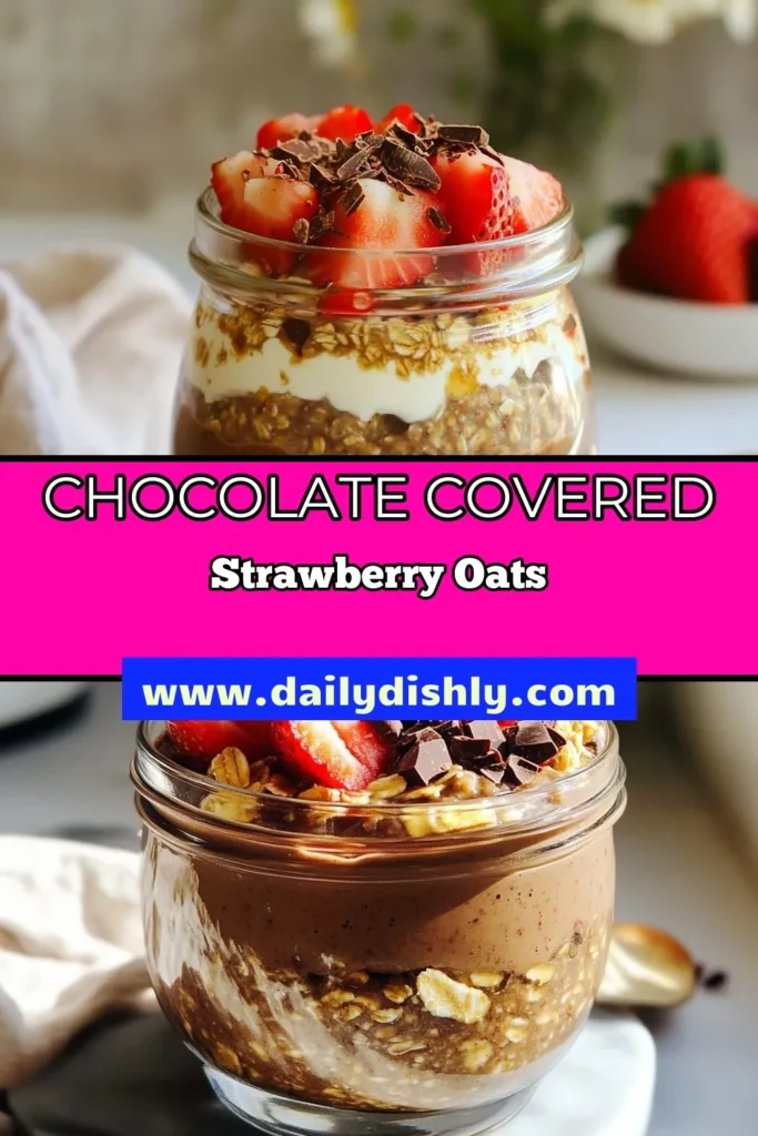 Start your mornings with a delightful twist on breakfast—Chocolate Strawberry Overnight Oats! This easy overnight oats recipe blends creamy strawberry oatmeal with rich cacao for a nutritious and delicious meal prep option. Perfect for busy mornings, it's packed with flavor and health benefits. Try these healthy breakfast recipes today and enjoy a scrumptious start! Save this recipe now! #ChocolateStrawberryOvernightOats #OvernightOatsWithCacao #HealthyBreakfastRecipes #EasyOvernightOatsRecipe