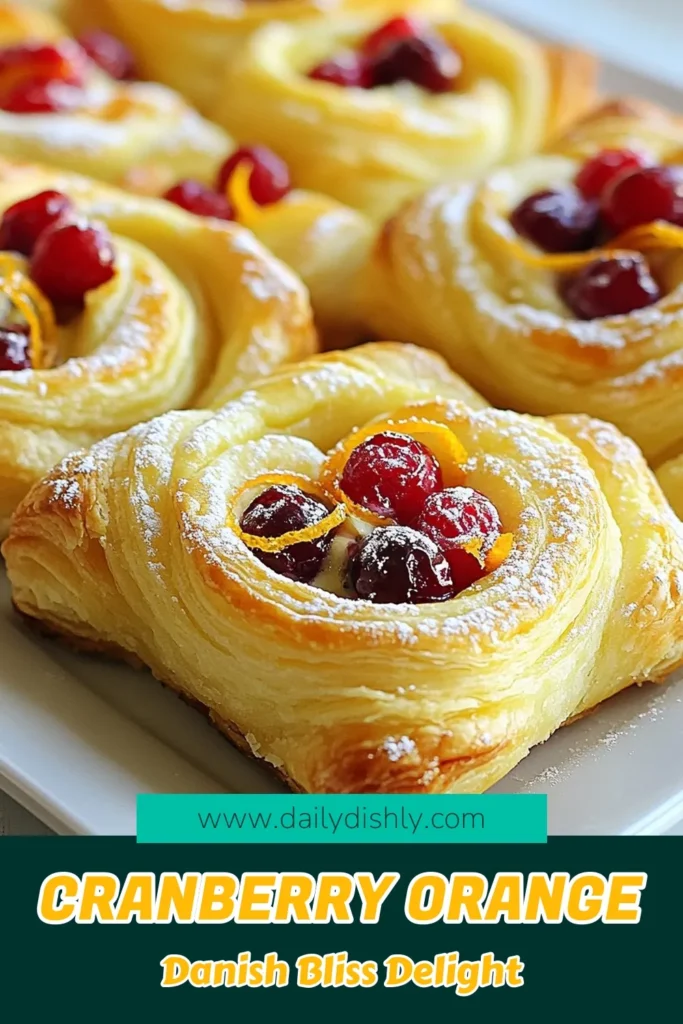 Indulge in the festive flavors of this Cranberry Orange Danish, the perfect puff pastry dessert for your holiday gatherings. This easy Danish pastry combines creamy cheese and a tart cranberry-orange filling for a delightful treat. With simple steps, this cream cheese Danish recipe will impress your guests. Bake these delicious holiday treats and make your celebrations special! Save this recipe now! #CranberryOrangeDanish #PuffPastryDessert #EasyDanishPastry #HolidayTreatsRecipe