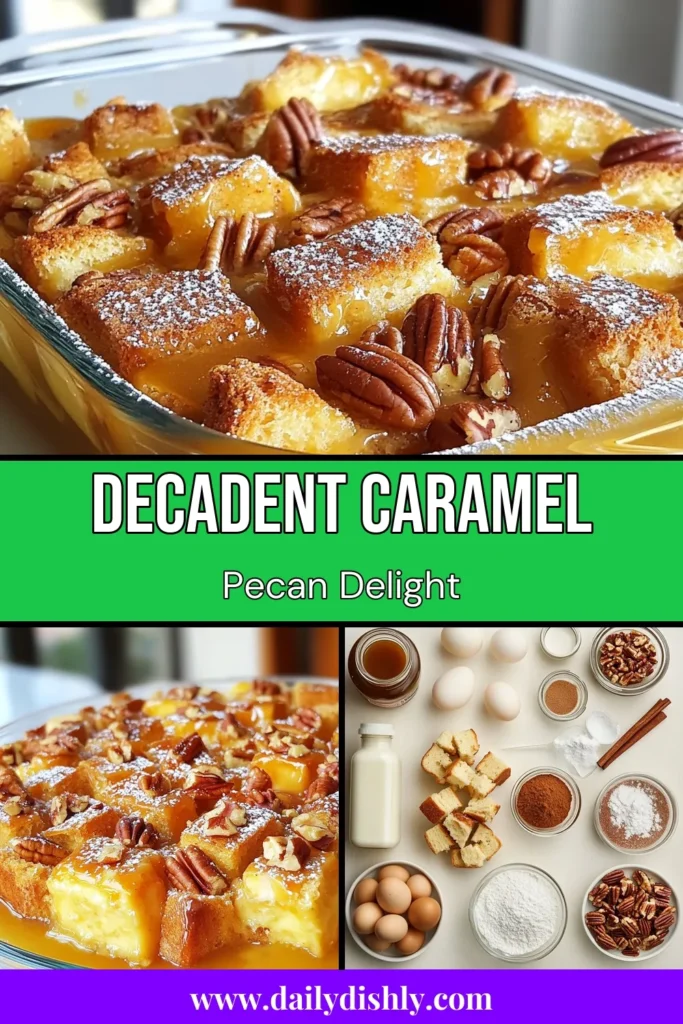 Indulge in this delicious Caramel Pecan Bread Pudding, a heavenly easy bread pudding dessert made with day-old brioche. This recipe is not only a delightful treat but also includes a homemade caramel sauce recipe that elevates your pecan dessert experience. Perfect for gatherings or a cozy night in! Don’t miss out – try this brioche bread pudding recipe today! Save and share! #CaramelPecanBreadPudding #BriocheBreadPudding #PecanDessertRecipes #EasyBreadPuddingDessert