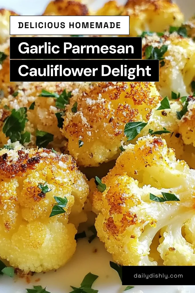 Discover the deliciousness of roast garlic Parmesan cauliflower, a must-try recipe for cauliflower lovers! This healthy cauliflower dish pairs perfectly with any meal and is an excellent choice for vegan cauliflower recipes. Made with simple ingredients, it's an easy addition to your roasted vegetable recipes collection. Try this flavorful side dish today! Save this recipe for your next dinner! #CauliflowerRecipes #HealthyEating #RoastedVegetables #VeganRecipes