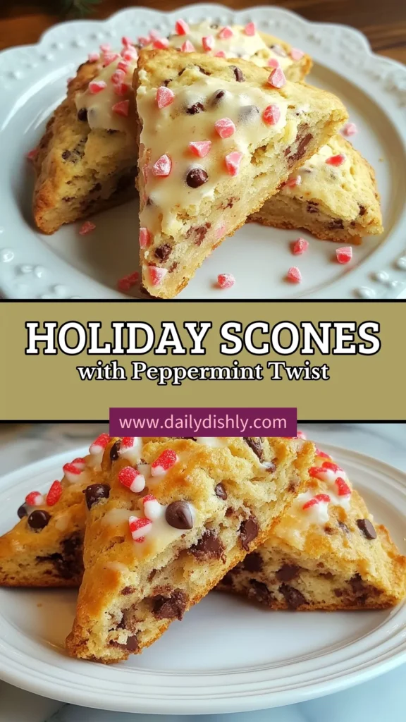 Looking for the perfect holiday baking recipe? Try these delightful peppermint chocolate chip scones! With an easy scone recipe that features a blend of semi-sweet chocolate chips and crushed peppermint candies, these Christmas scone recipes will impress your guests. Enjoy them warm or as part of your peppermint dessert ideas. Get ready to spread holiday cheer—don't forget to save this recipe! #PeppermintScones #HolidayBaking #ChristmasTreats #SconeRecipes