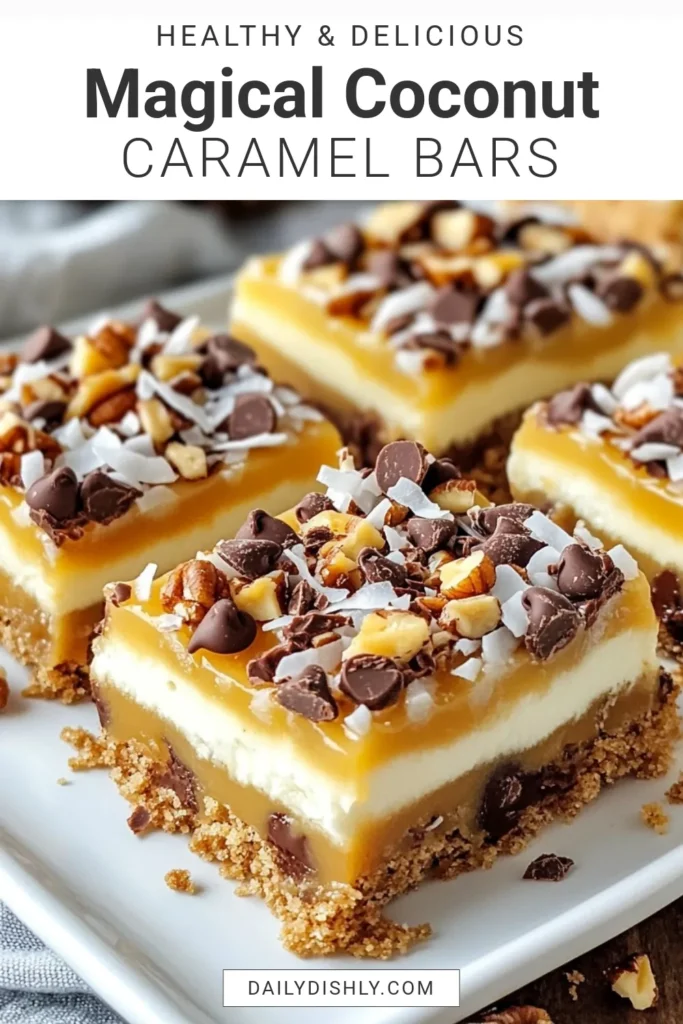 Indulge in these delightful Coconut Caramel Magic Bars, the perfect easy dessert recipe for any occasion! Made with graham cracker crust, layers of chocolate and butterscotch, and a touch of coconut, these no-bake coconut bars are an absolute treat. Whether you’re craving a sweet snack or planning a party, these chocolate butterscotch magic bars will impress everyone. Try this simple recipe today! #CoconutCaramelMagicBars #EasyDessertRecipes #NoBakeCoconutBars #GrahamCrackerDessertBars