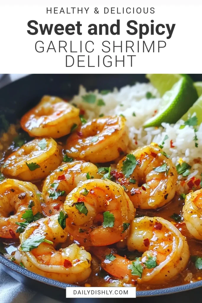 Looking for a quick shrimp dinner that’s packed with flavor? Try this Spicy Honey Garlic Shrimp recipe! In just 15 minutes, you can whip up easy shrimp recipes the whole family will love. With shrimps sautéed in a delicious honey garlic sauce and a hint of lime, this garlic shrimp with lime will elevate your weeknight meals. Perfect for busy nights, save and give it a try! #ShrimpRecipe #EasyDinner #QuickMeals #SeafoodLovers